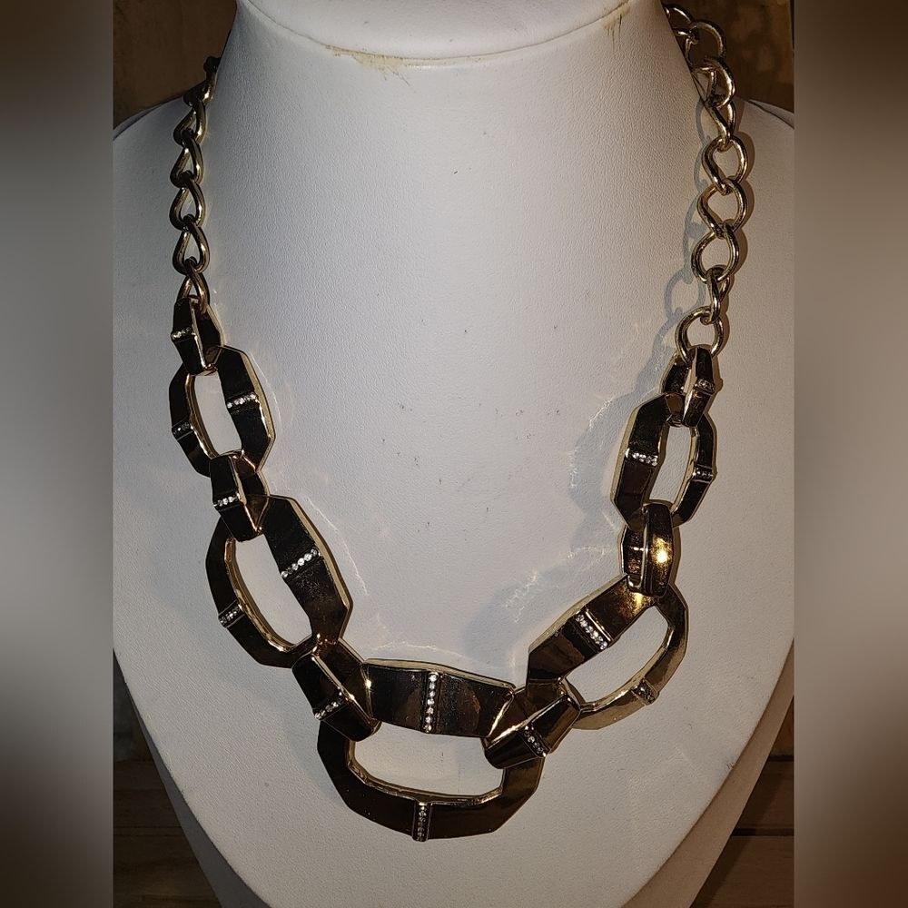 J Lo Elegant Gold and Silver Chain Necklace 17" + 3" Extender